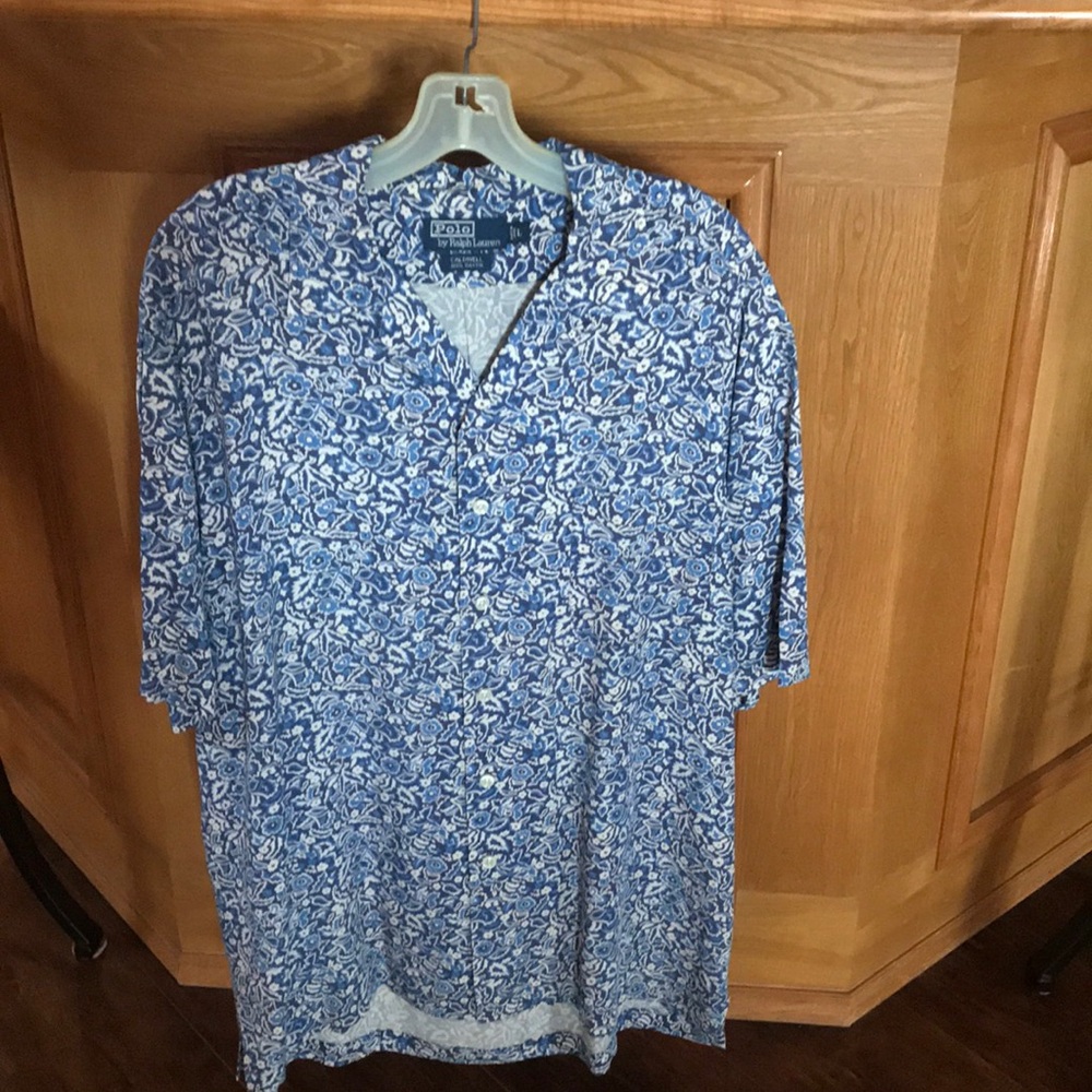 Polo by Ralph Lauren Caldwell Short Sleeve button Front size Large